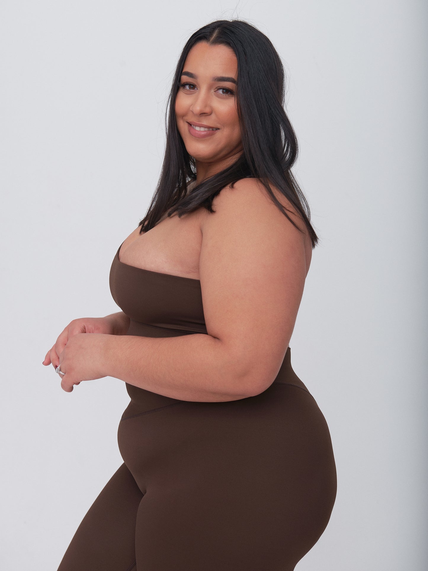 One Shoulder Vital Sport's Bra - Cedar