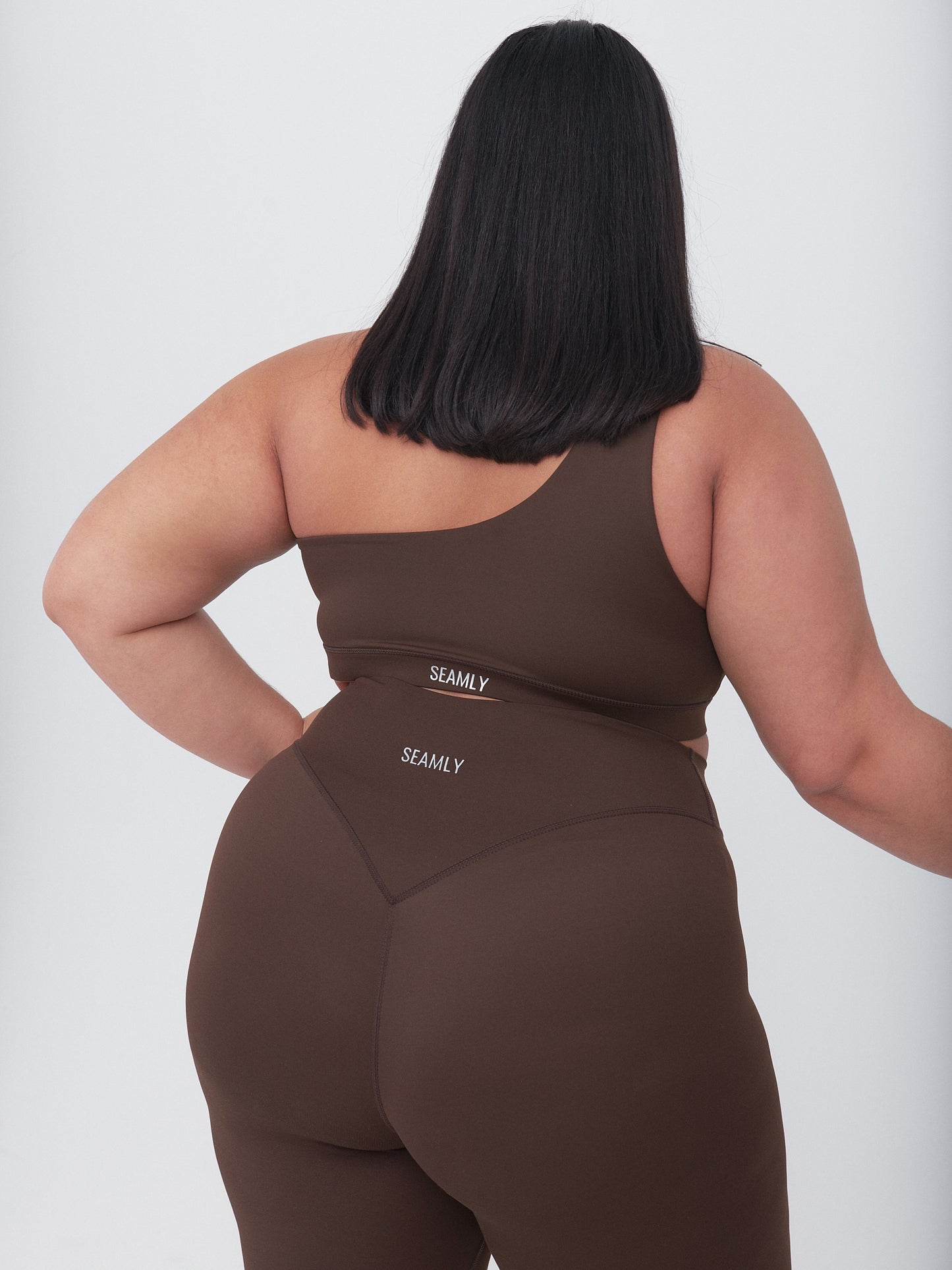 One Shoulder Vital Sport's Bra - Cedar